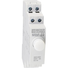 Модульная кнопка с фиксацией 2NO+2NC 230V АС МВF-22 белая