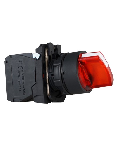 TB5-AK124M5 Кнопка красная поворотная 2-поз. с подсветкой