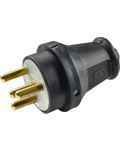 Вилка каучуковая 3Р+РЭ 25А IP44