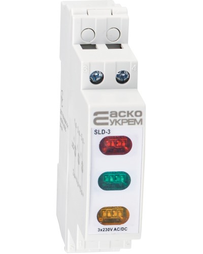 Модульный сигнальный индикатор 230V AC/DC SLD-3