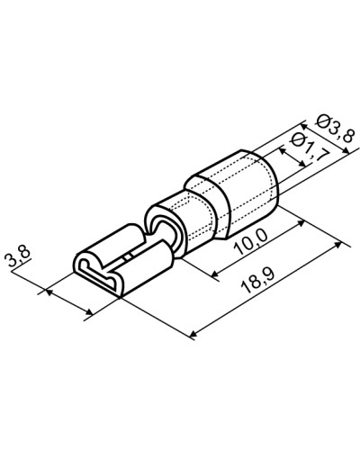 Конектори FDD1,25-110 2,8x0,5/0,8 (100 шт.)