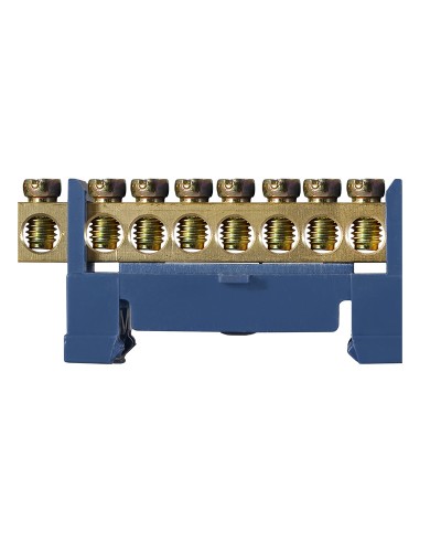 BC-508 6х9 8 отв. Нулевая шина с изолятором на Din-рейке