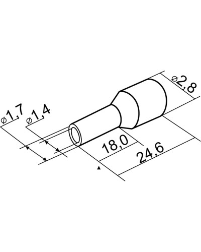 Наконечники трубчатые НТ 1,0-18 красные (100 шт.)