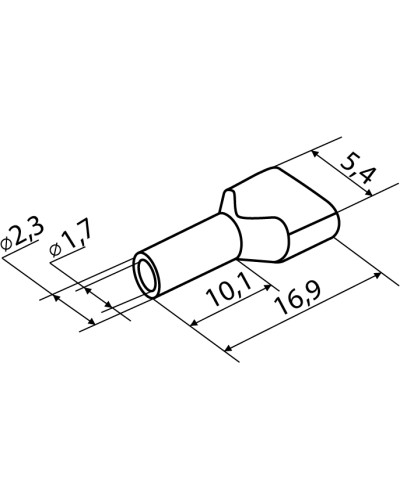 Наконечники трубчатые ТО 1,0-10 красные (100 шт.)