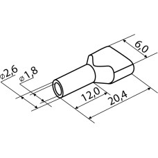Наконечники трубчатые ТО 1,5-12 черные (100 шт.)