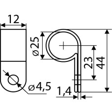CHS 1R Скоба кабельная (100 шт.)