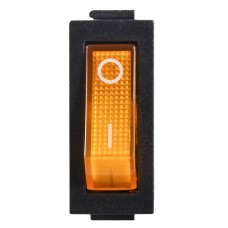 KCD3-101N 220V YL/B Переключатель 1 клав. желтый с подсветкой