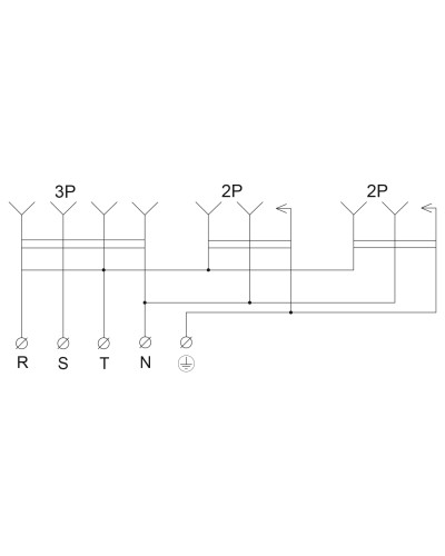 Колодка каучуковая 3Р+РЭ с защитными крышками трехместная (2×25А/1×16A*2P+PE) IP44