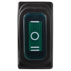 KCD3-103W GR/B Переключатель 1 клав. опрокидывающийся влагозащищенный зеленый