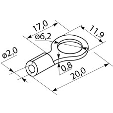 Наконечники под винт с изоляцией RV 2-6 (100 шт.)
