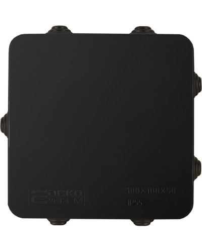 Распределительная коробка серии UAtmo Jet Black 100*100*50 (уп. 20шт)