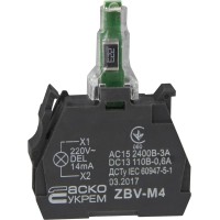 ZBV-M4 Блок для подсветки. красный 220В для кнопок TB5