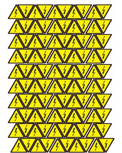 Наклейки "Знак"Опасность поражения электрическим током" 45 мм"