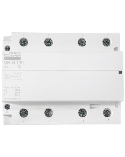 Модульный контактор MK-N 4P 100A 4NO 220V