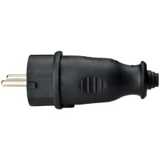 Вилка каучуковая стандартная 2Р+PE 16А IP44