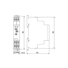 Реле времени многофункциональное NTE9-M1 AC/DC 12-240V