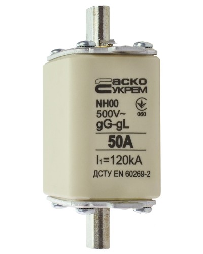 Запобіжник ножовий з плавкою вставкою NH00 50A gG