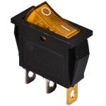 KCD3-101N 220V  YL/B Перемикач 1 клав. жовтий з підсвічуванням