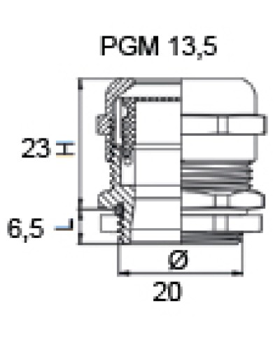 Сальник металлический PGM 13.5