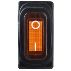 KCD3-101NW YL/B 220V Переключатель 1 клав. влагоза. желтый с подсветкой