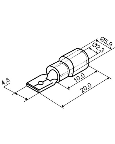 Конектори МDD2-187 4,75x0,5/0,8 (100 шт.)