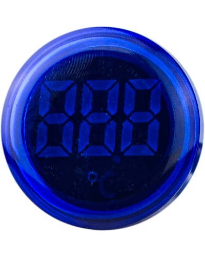 Круглий цифровий вимірювач температури ED16-22WD -25С - 150С (синій)