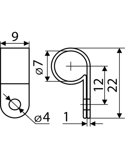 CHS 5/16R Скоба кабельная (100 шт.)