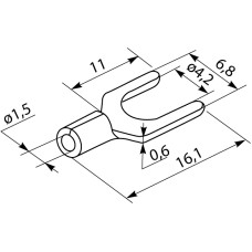 Кабельные наконечники SV 1,25-4 (100 шт.)