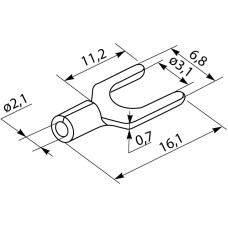 Кабельные наконечники SV 2-3,2 (100 шт.)