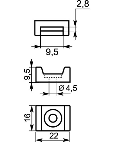 Площадка для хомутов CTH-2А черная (100 шт.)
