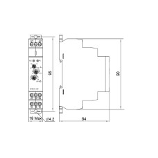 Реле времени звезда/треугольник NTE9-ST AC/DC 12-240V