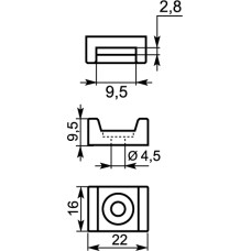 Площадка для хомутов CTH-2А белая (100 шт.)