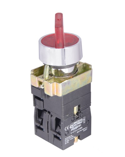 XB2-BK2465 Кнопка красная поворотная 2-поз. с подсветкой