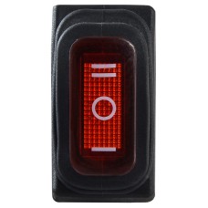 KCD3-103W R/B Переключатель 1 клав. опрокидывающийся (красный)