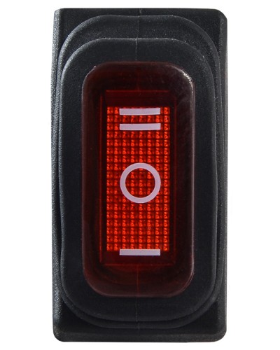 KCD3-103W R/B Переключатель 1 клав. опрокидывающийся (красный)