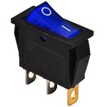 KCD3-101N BL/B 220V  Перемикач 1 клав. синій з підсвічуванням