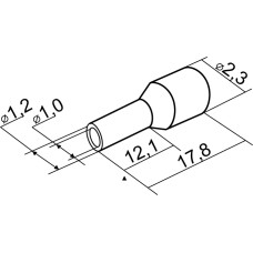 Наконечники трубчатые НТ 0,5-12 белые (100шт)