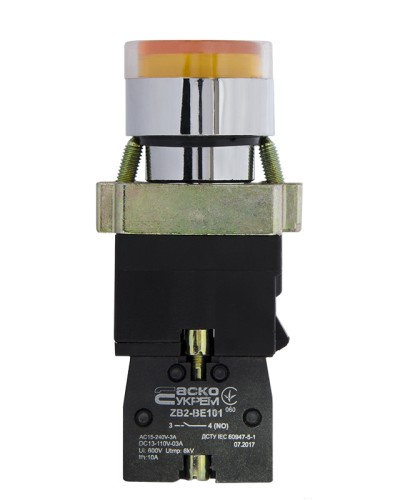 XB2-BW3571 Кнопка с подсветкой желтая