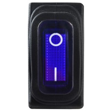 KCD3-101NW BL/B 220V Переключатель 1 клав. влагоза. синий с подсветкой