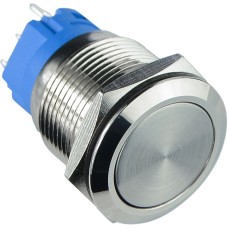 TYJ 19-311 Кнопка металлическая плоская с фикс., 1NO+1NC.