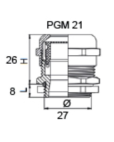 Сальник металевий PGM 21