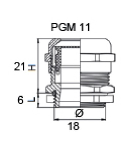 Сальник металлический PGM 11