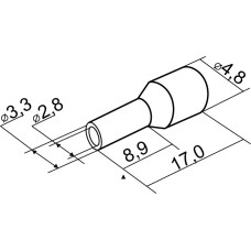 Наконечники трубчатые НТ 4,0-09 синие (100шт)