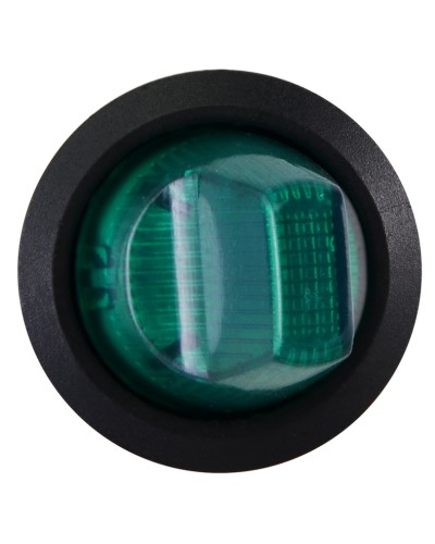 KCD1-5-101NH GR/B 220V Переключатель 1 клав. высокий зеленый с подсветкой