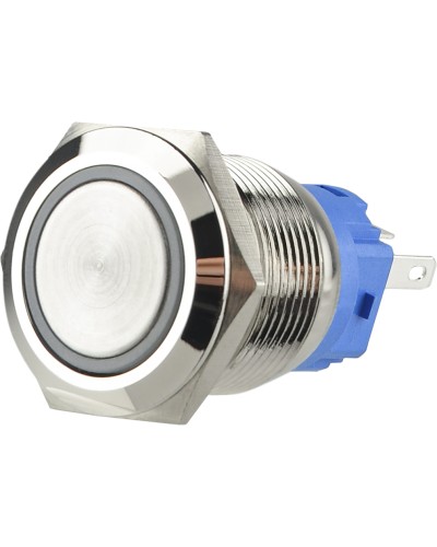 TYJ 19-271 Кнопка металева пласка з підсвічуванням, 1NO+1NC, червона 220V.