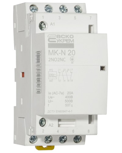 Модульный контактор MK-N 4P 20A 2NO2NC 220V