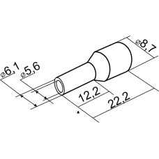 Наконечники трубчатые НТ 16,0-12 зеленые (100шт.)