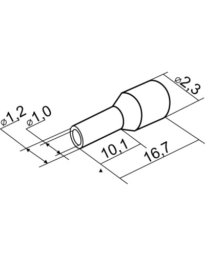 Наконечники трубчатые НТ 0,5-10 белые (100 шт.)