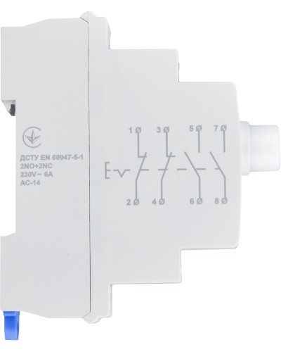 Модульная кнопка с фиксацией 2NO+2NC 230V АС МВF-22 белая