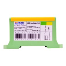 Клемма ввода силовая 240/2Р (425 А) желто-зеленая серия KBV